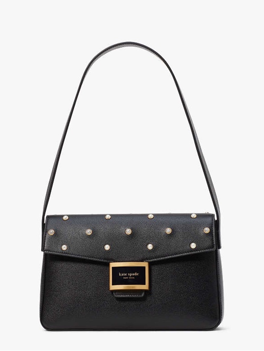 Katy Pearl Embellished Medium Shoulder Bag